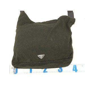 PRADA shoulder bag V314 dark green felt with storage bag from japan